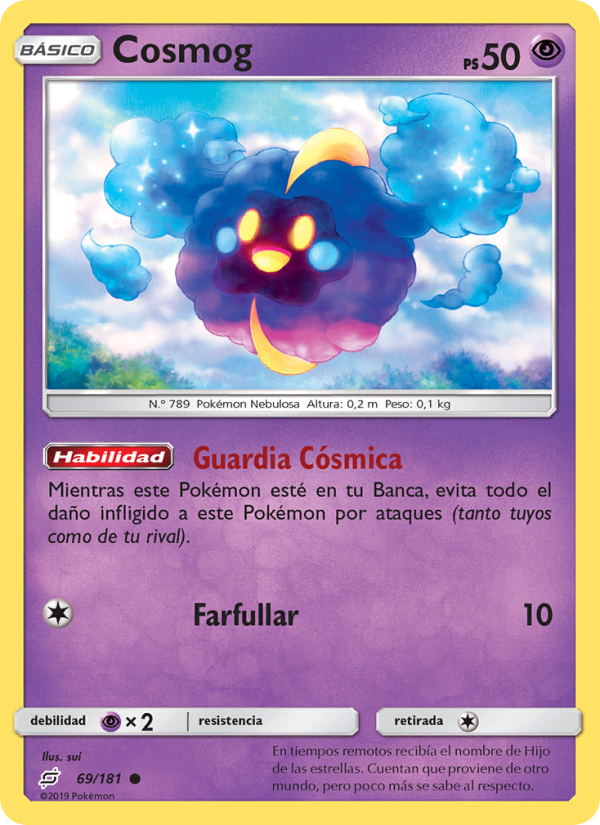 Cosmog 69 — Team Up (Spanish Pokémon TCG card)