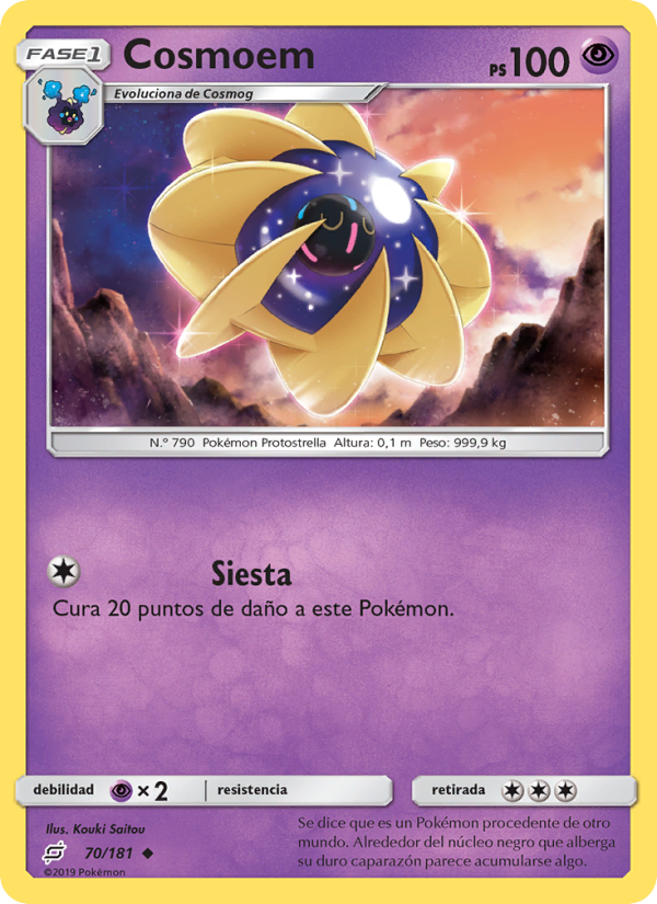 Cosmoem 70 — Team Up (Spanish Pokémon TCG card)
