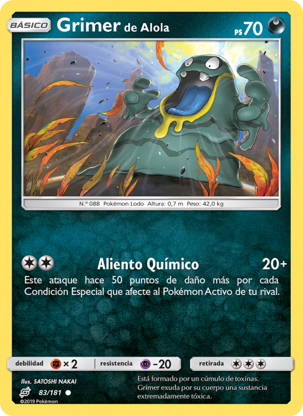 Grimer de Alola 83 — Team Up (Spanish Pokémon TCG card)