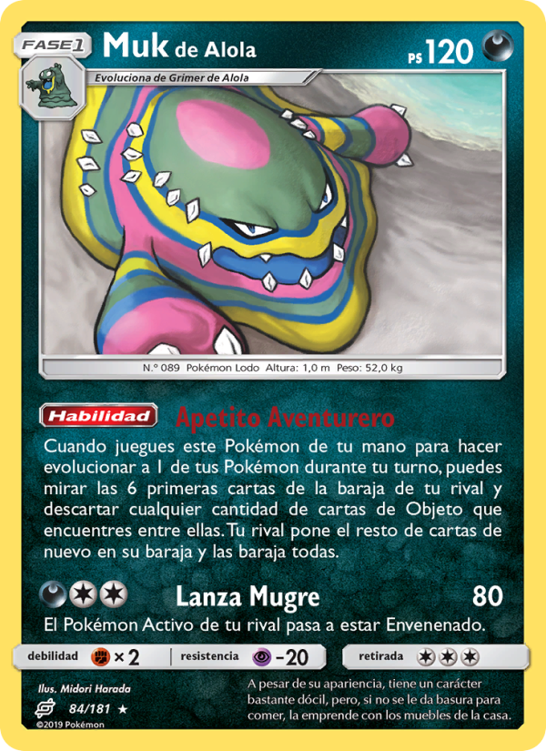 Muk de Alola 84 — Team Up (Spanish Pokémon TCG card)