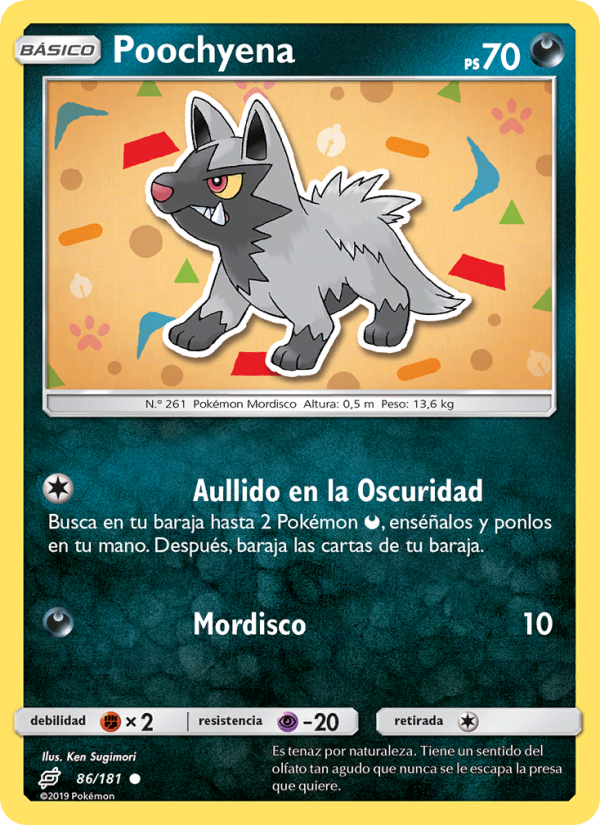 Poochyena 86 — Team Up (Spanish Pokémon TCG card)