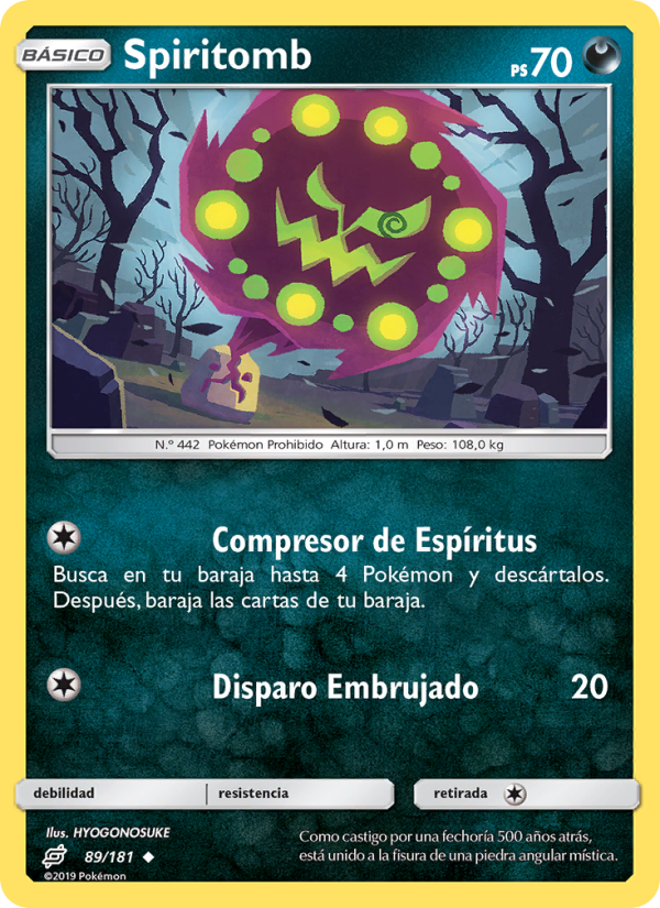 Spiritomb 89 — Team Up (Spanish Pokémon TCG card)
