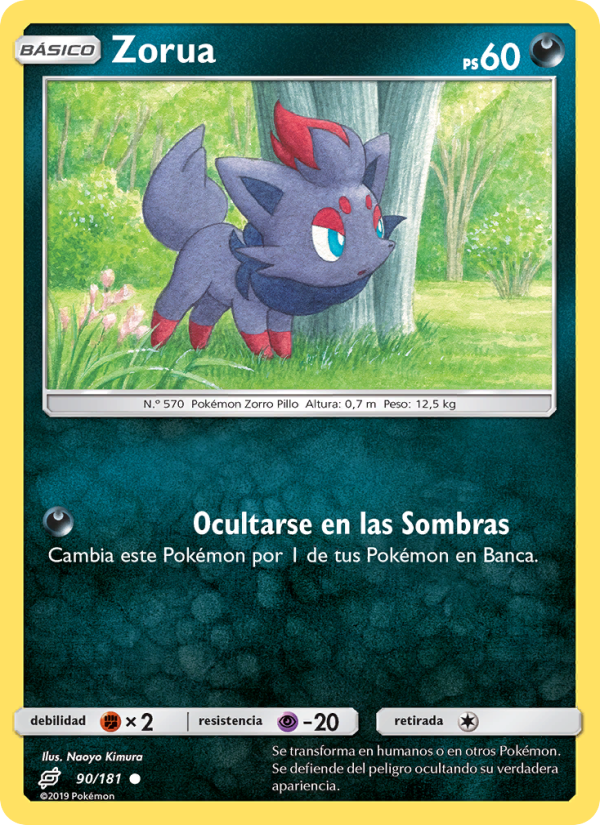 Zorua 90 — Team Up (Spanish Pokémon TCG card)