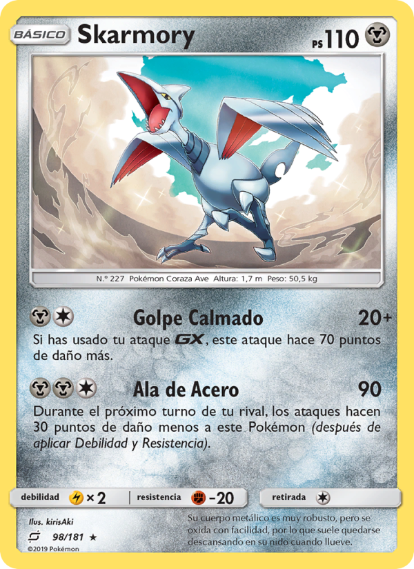 Skarmory 98 — Team Up (Spanish Pokémon TCG card)