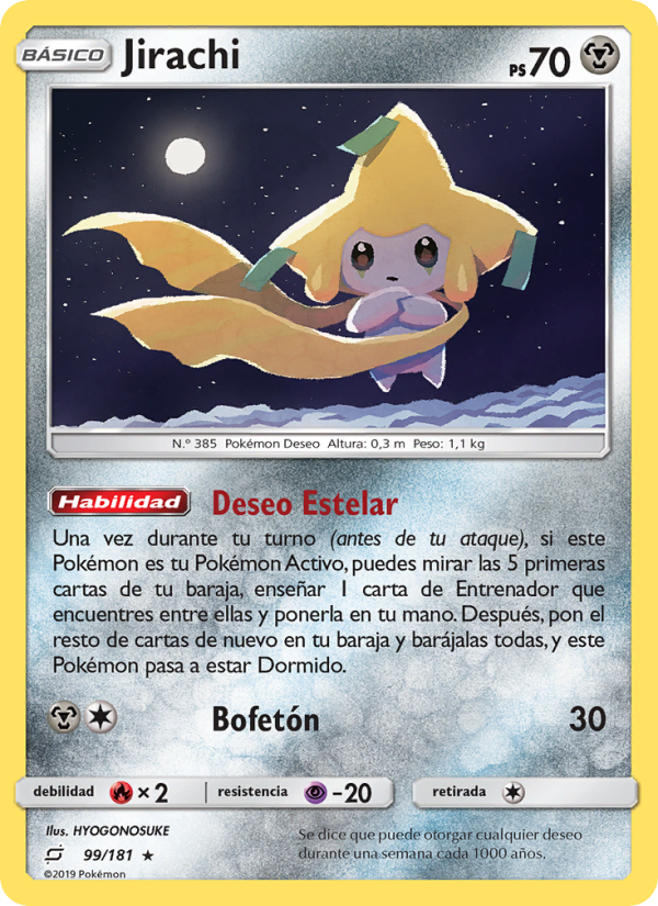 Jirachi 99 — Team Up (Spanish Pokémon TCG card)