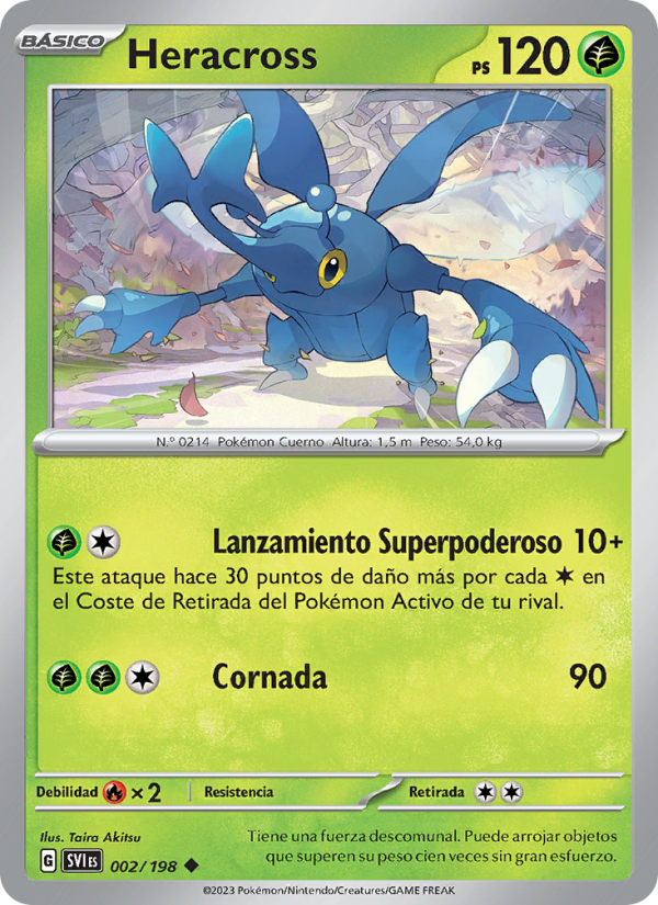 Heracross 002 — Scarlet & Violet (Spanish Pokémon TCG card)
