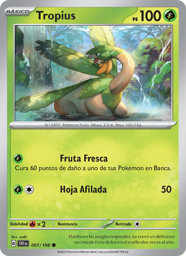 Tropius 007 — Scarlet & Violet (Spanish Pokémon TCG card)