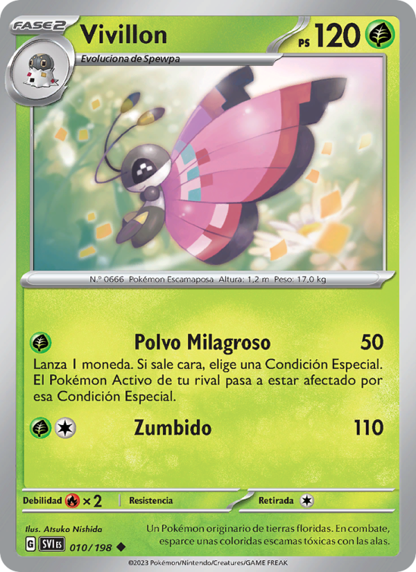 Vivillon 010 — Scarlet & Violet (Spanish Pokémon TCG card)