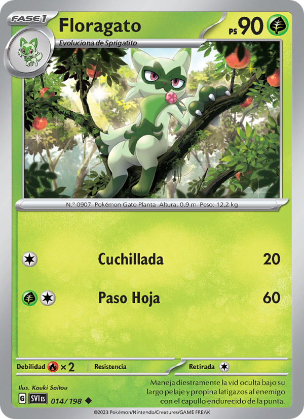 Floragato 014 — Scarlet & Violet (Spanish Pokémon TCG card)