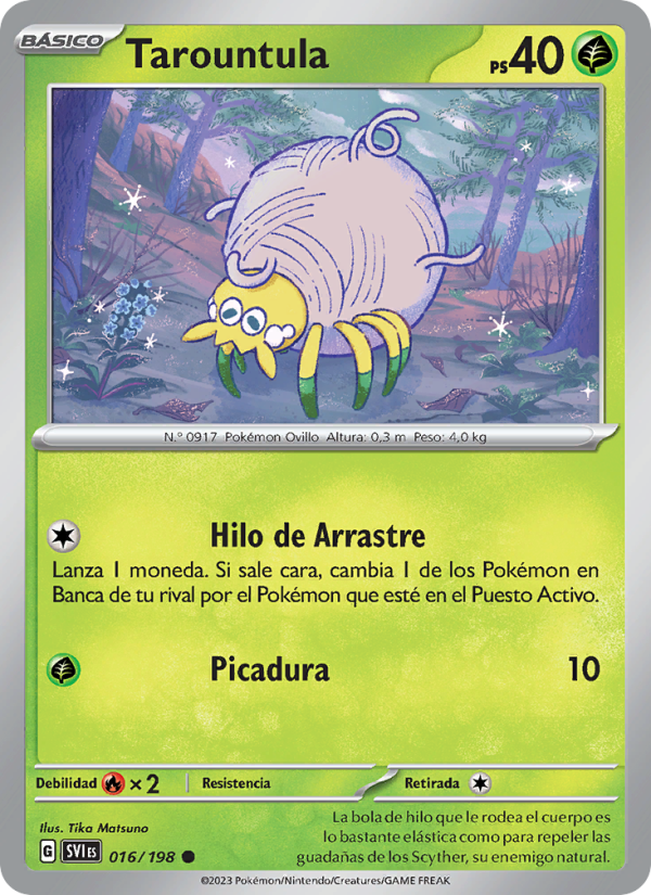 Tarountula 016 — Scarlet & Violet (Spanish Pokémon TCG card)