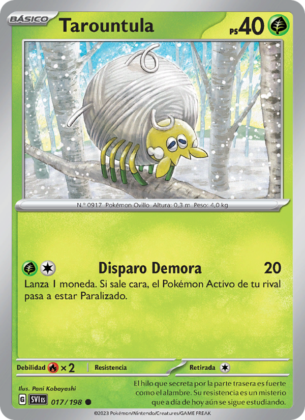 Tarountula 017 — Scarlet & Violet (Spanish Pokémon TCG card)