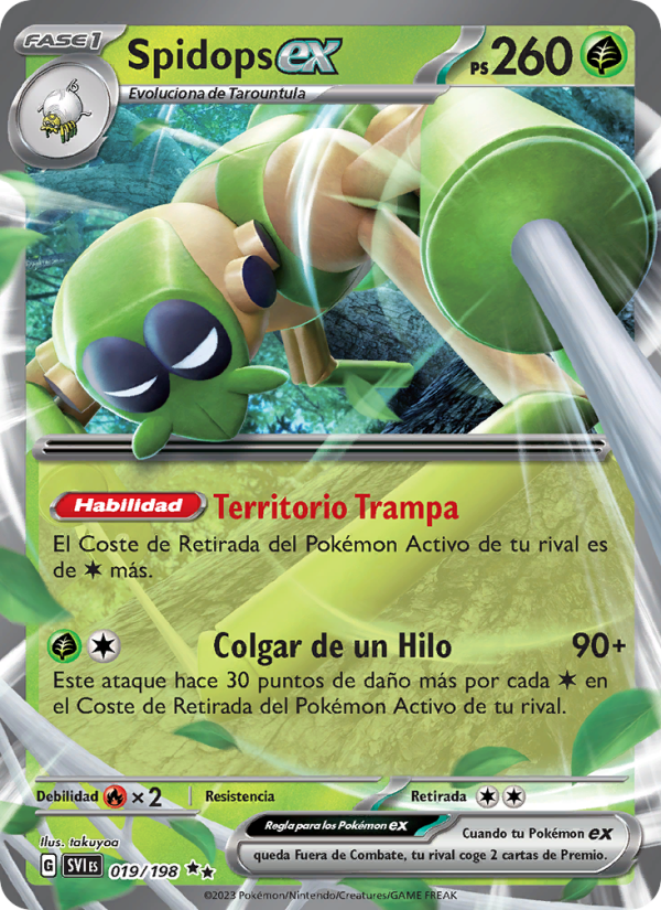 Spidops ex 019 — Scarlet & Violet (Spanish Pokémon TCG card)