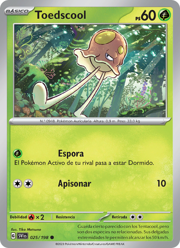 Toedscool 025 — Scarlet & Violet (Spanish Pokémon TCG card)
