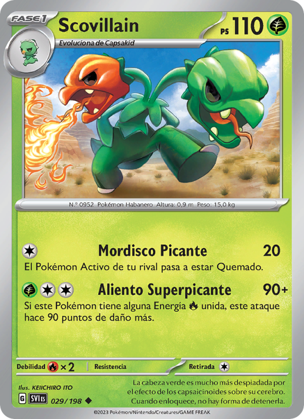 Scovillain 029 — Scarlet & Violet (Spanish Pokémon TCG card)