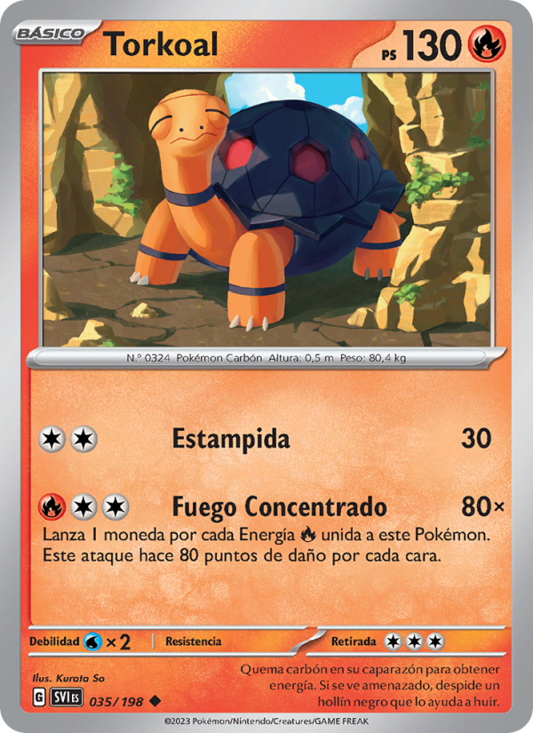 Torkoal 035 — Scarlet & Violet (Spanish Pokémon TCG card)