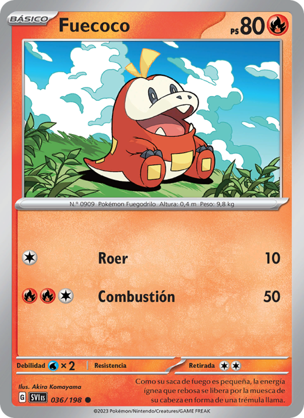 Fuecoco 036 — Scarlet & Violet (Spanish Pokémon TCG card)