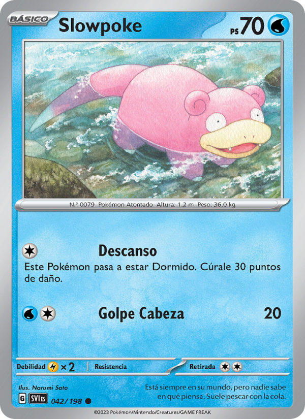 Slowpoke 042 — Scarlet & Violet (Spanish Pokémon TCG card)