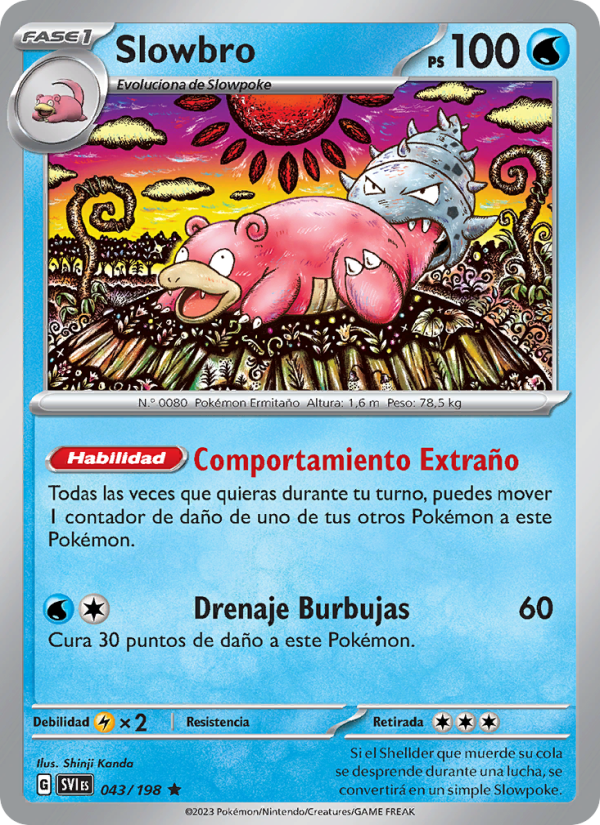 Slowbro 043 — Scarlet & Violet (Spanish Pokémon TCG card)