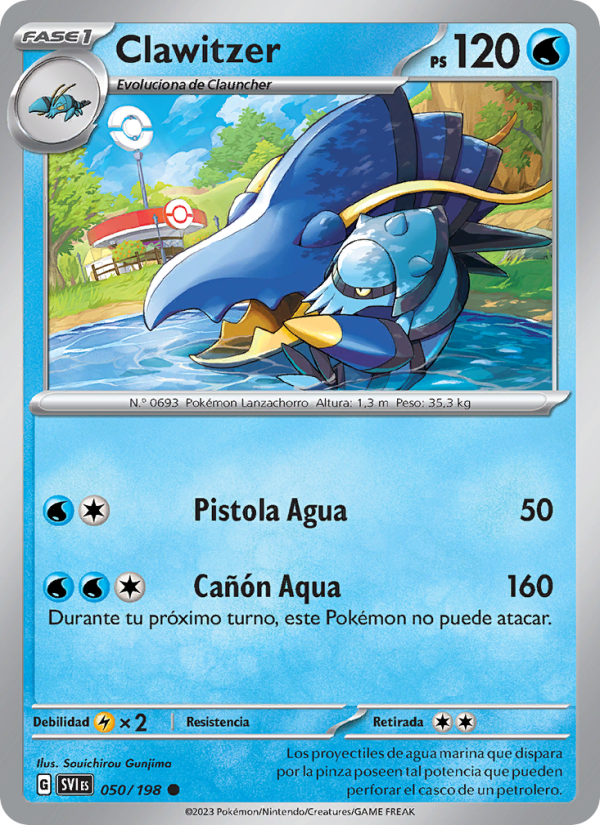 Clawitzer 050 — Scarlet & Violet (Spanish Pokémon TCG card)