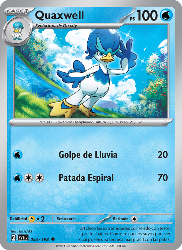 Quaxwell 053 — Scarlet & Violet (Spanish Pokémon TCG card)