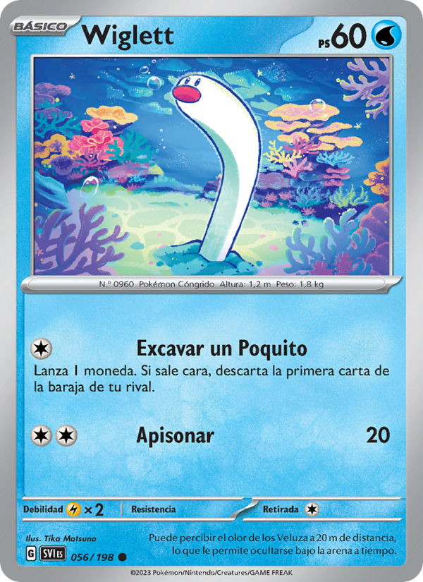 Wiglett 056 — Scarlet & Violet (Spanish Pokémon TCG card)