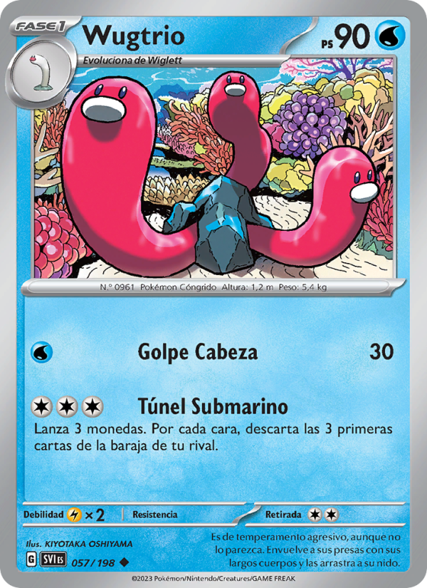 Wugtrio 057 — Scarlet & Violet (Spanish Pokémon TCG card)