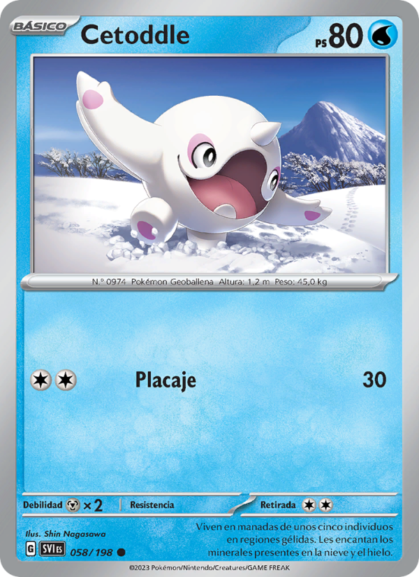 Cetoddle 058 — Scarlet & Violet (Spanish Pokémon TCG card)