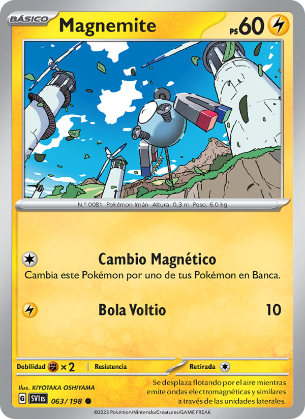 Magnemite 063 — Scarlet & Violet (Spanish Pokémon TCG card)