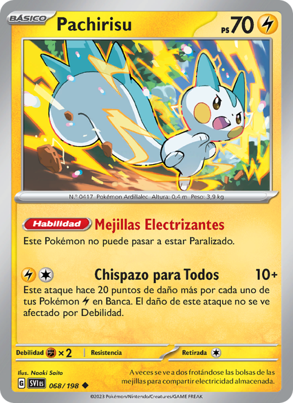 Pachirisu 068 — Scarlet & Violet (Spanish Pokémon TCG card)