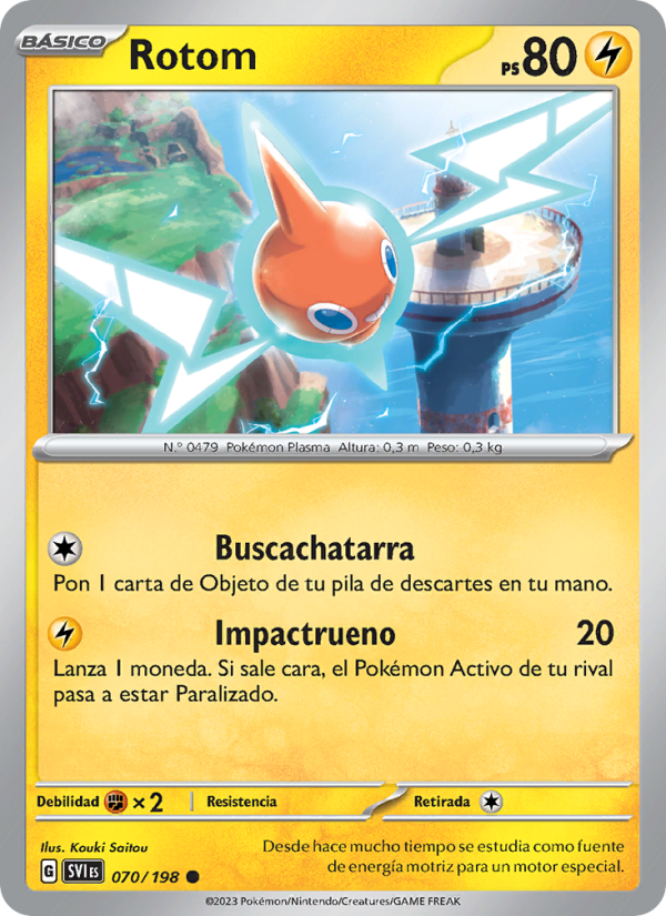Rotom 070 — Scarlet & Violet (Spanish Pokémon TCG card)