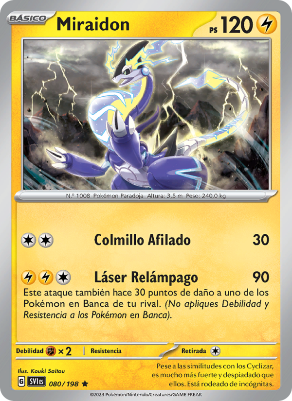 Miraidon 080 — Scarlet & Violet (Spanish Pokémon TCG card)