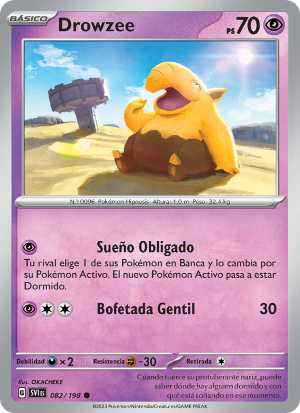 Drowzee 082 — Scarlet & Violet (Spanish Pokémon TCG card)