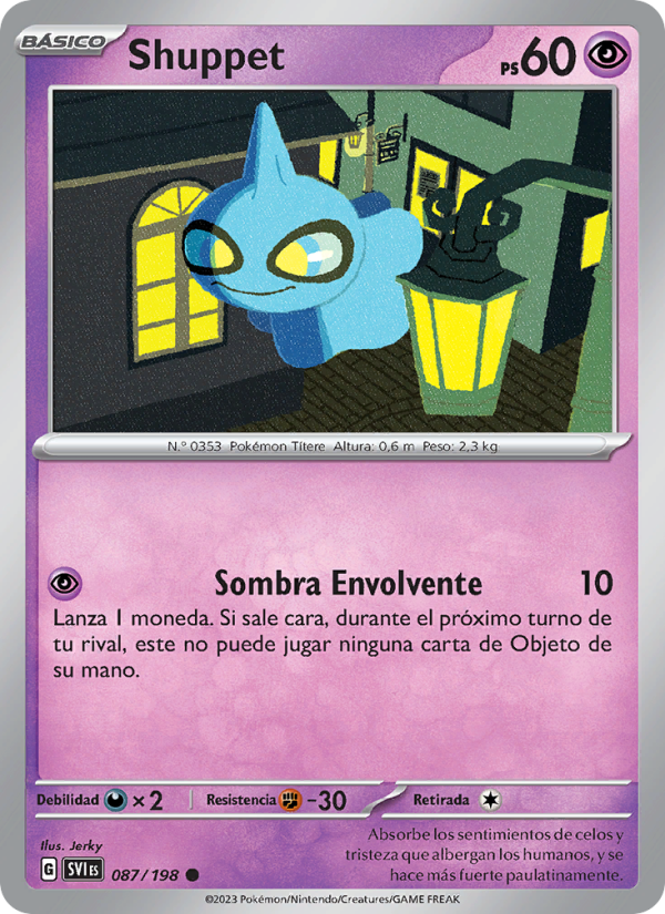 Shuppet 087 — Scarlet & Violet (Spanish Pokémon TCG card)