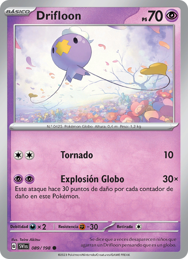Drifloon 089 — Scarlet & Violet (Spanish Pokémon TCG card)