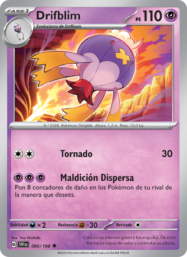 Drifblim 090 — Scarlet & Violet (Spanish Pokémon TCG card)