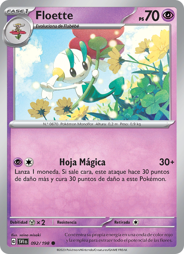 Floette 092 — Scarlet & Violet (Spanish Pokémon TCG card)