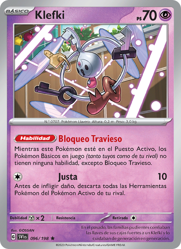 Klefki 096 — Scarlet & Violet (Spanish Pokémon TCG card)