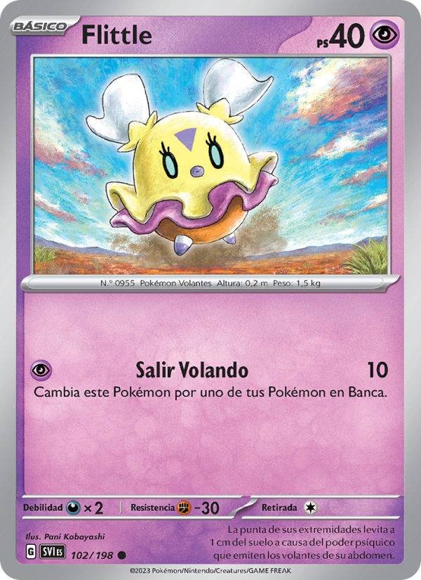 Flittle 102 — Scarlet & Violet (Spanish Pokémon TCG card)