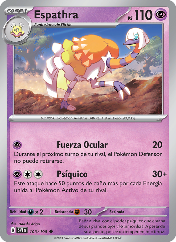Espathra 103 — Scarlet & Violet (Spanish Pokémon TCG card)