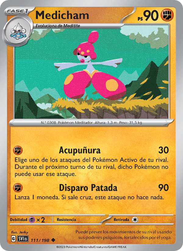 Medicham 111 — Scarlet & Violet (Spanish Pokémon TCG card)