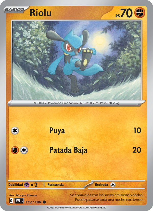 Riolu 112 — Scarlet & Violet (Spanish Pokémon TCG card)