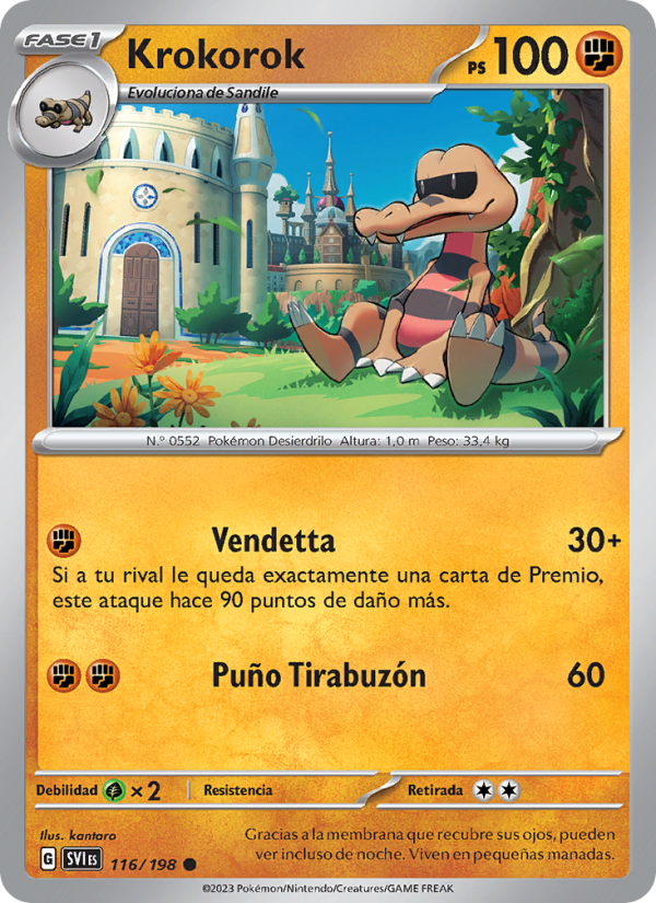 Krokorok 116 — Scarlet & Violet (Spanish Pokémon TCG card)