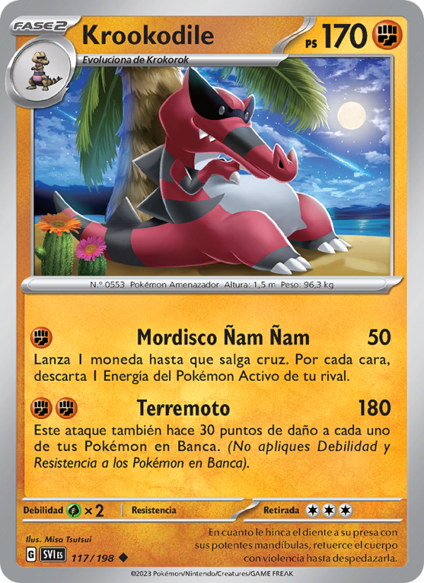 Krookodile 117 — Scarlet & Violet (Spanish Pokémon TCG card)