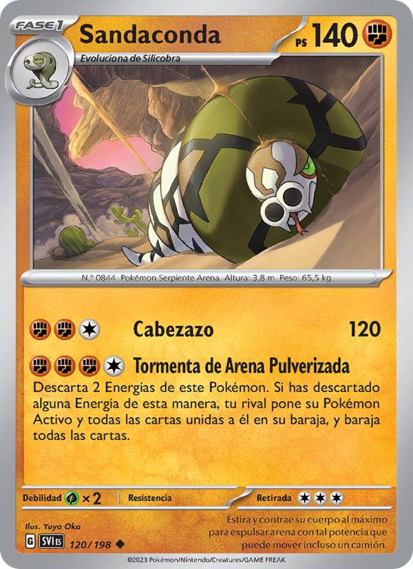 Sandaconda 120 — Scarlet & Violet (Spanish Pokémon TCG card)