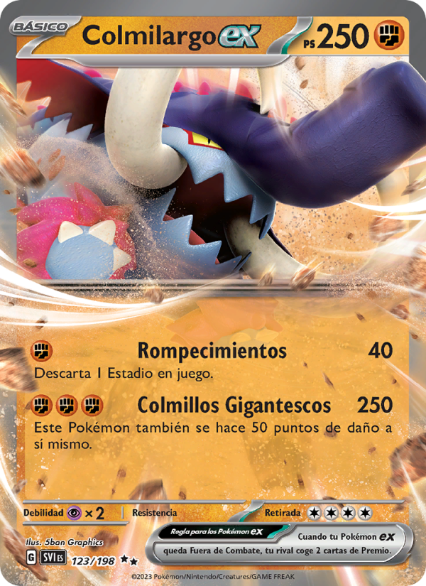 Colmilargo ex 123 — Scarlet & Violet (Spanish Pokémon TCG card)