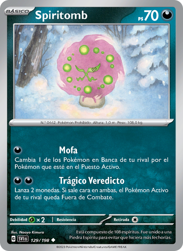 Spiritomb 129 — Scarlet & Violet (Spanish Pokémon TCG card)