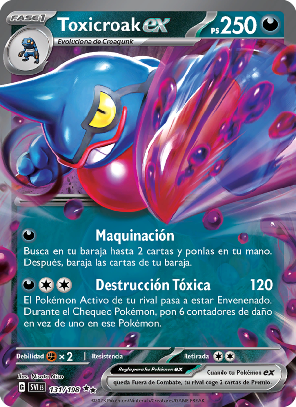 Toxicroak ex 131 — Scarlet & Violet (Spanish Pokémon TCG card)