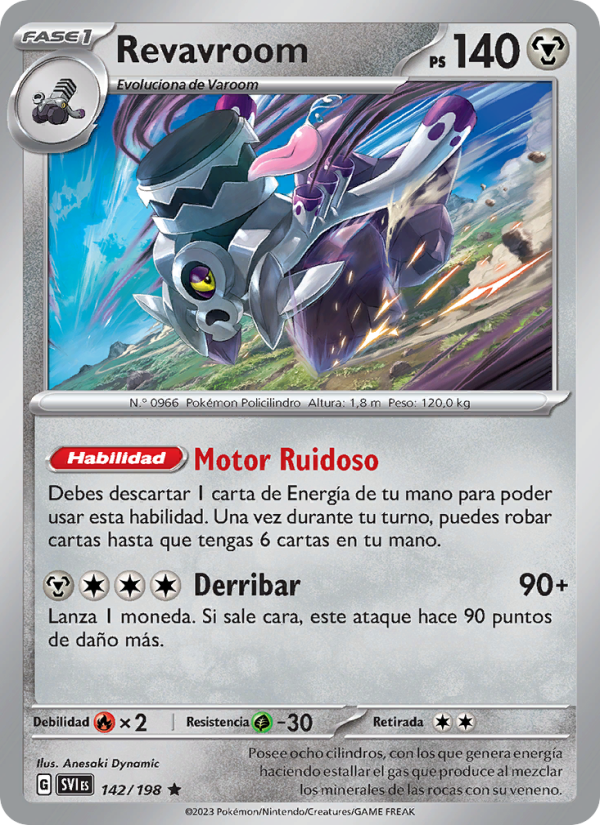 Revavroom 142 — Scarlet & Violet (Spanish Pokémon TCG card)