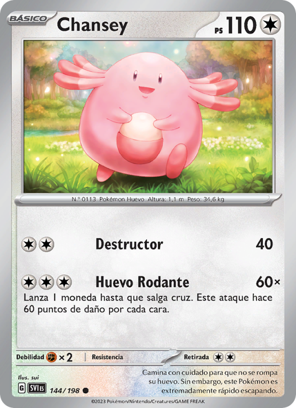 Chansey 144 — Scarlet & Violet (Spanish Pokémon TCG card)