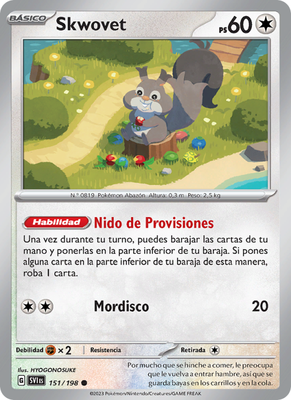Skwovet 151 — Scarlet & Violet (Spanish Pokémon TCG card)